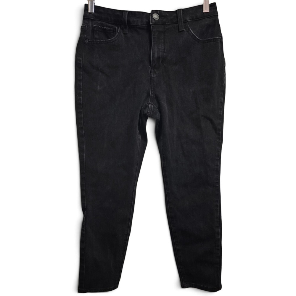 Time and Tru Skinny Jeans Womens 8 Black High Rise Short Inseam Stretch